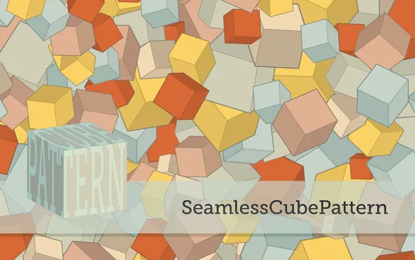 Seamless Cube Pattern — Stock Vector