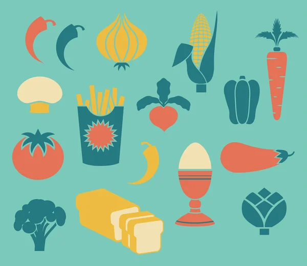 Set of Food Icons — Stock Vector