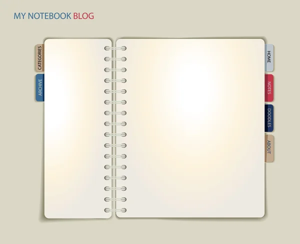 Spiral Notebook — Stock Vector