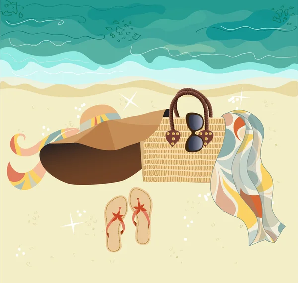 Καλοκαίρι στην παραλία — Διανυσματικό Αρχείο