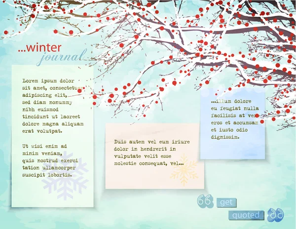 Journal d'hiver — Image vectorielle