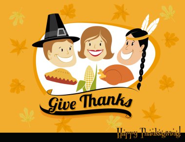 Thanksgiving Greeting card clipart