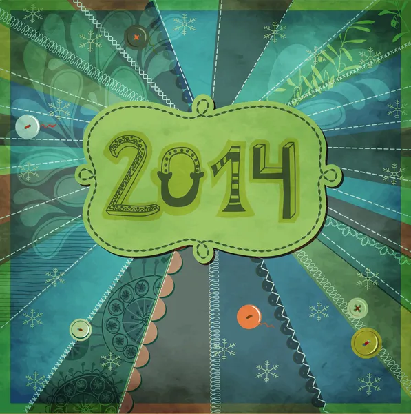 2014 New Year poster — Stock Vector