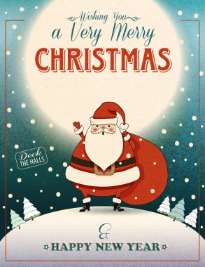 Santa Clause Christmas poster clipart