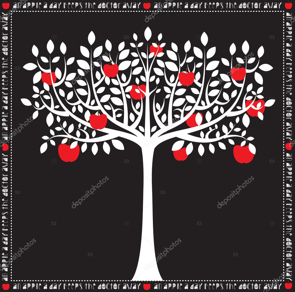 Stylized White On Black Apple Tree Premium Vector In Adobe Illustrator Ai Ai Format Encapsulated Postscript Eps Eps Format Stylized White On Black Apple Tree Premium Vector In Adobe Illustrator Ai Ai Format Encapsulated Postscript Eps Eps Format