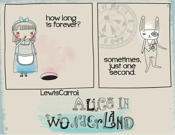 Alice in wonderland citaten — Stockvector