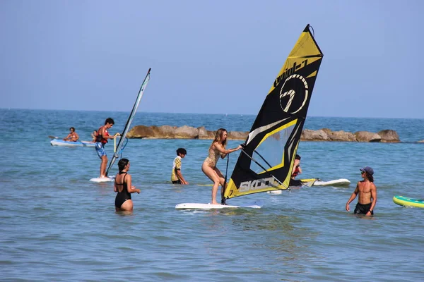 Водные Виды Спорта Летом Много Видов Спорта Сделать Море Каждый — стоковое фото