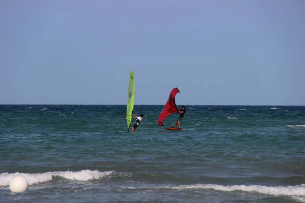 Watersport Zomer Zijn Veel Sporten Doen Zee Iedereen Gooit Zich — Stockfoto