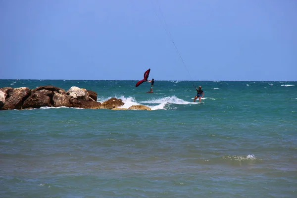 Sports Nautiques Été Beaucoup Sports Faire Mer Tout Monde Jette — Photo