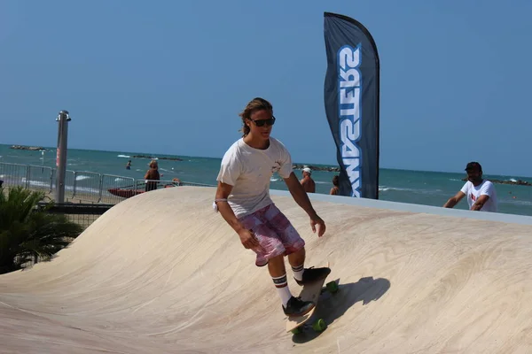 Skate Boarding Disciplines Performances Board Wheels Here One Them — Stock Photo, Image