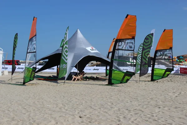 Marquee Sur Plage Été Les Événements Manquent Jamais Ici Après — Photo