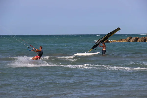 Esportes Aquáticos Verão Muitos Esportes Para Fazer Mar Todos Joga — Fotografia de Stock