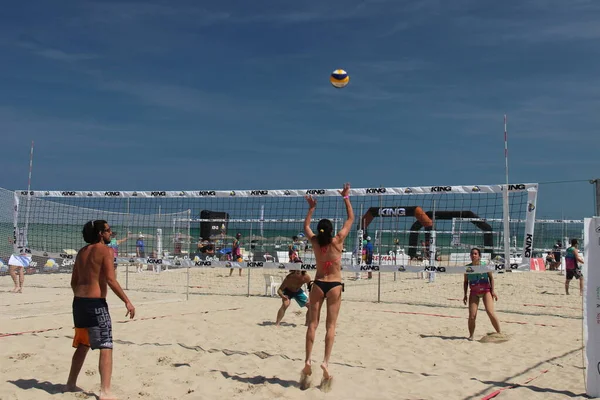 Beach Volleyball Summer Game Par Excellence Least Italy Because Played — ストック写真