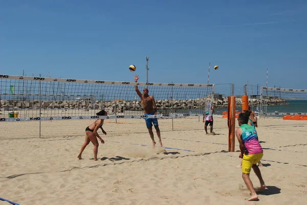 Beach Volleyball Summer Game Par Excellence Least Italy Because Played — Stockfoto