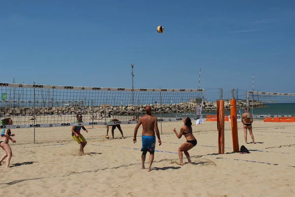 Beach Volleyball Summer Game Par Excellence Least Italy Because Played — Stock Photo, Image