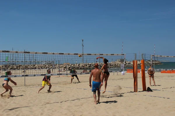 Beach Volleyball Summer Game Par Excellence Least Italy Because Played — Foto de Stock