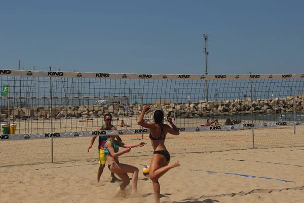 Beach Volleyball Summer Game Par Excellence Least Italy Because Played — Fotografia de Stock