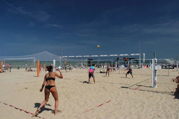 Beach Volleyball Summer Game Par Excellence Least Italy Because Played — Photo