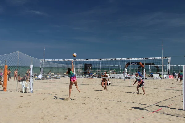 Beach Volleyball Summer Game Par Excellence Least Italy Because Played — Stockfoto