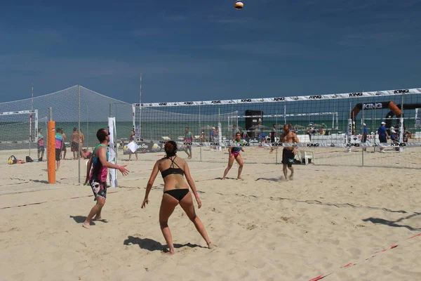Beach Volleyball Summer Game Par Excellence Least Italy Because Played — Stok fotoğraf