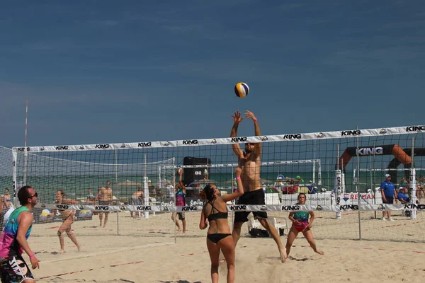 Beach Volleyball Summer Game Par Excellence Least Italy Because Played — Fotografia de Stock