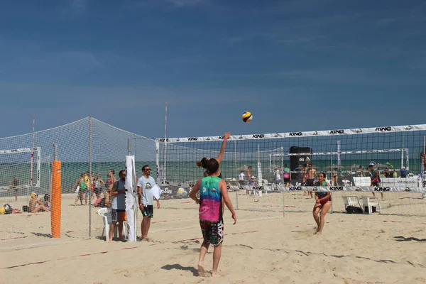 Beach Volleyball Summer Game Par Excellence Least Italy Because Played — ストック写真