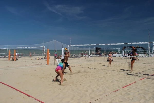 Beach Volleyball Summer Game Par Excellence Least Italy Because Played — 图库照片