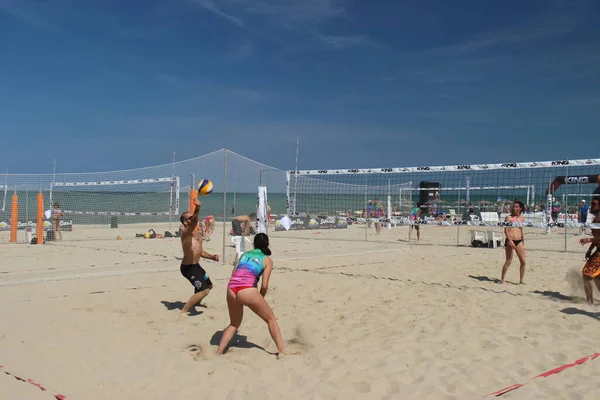Beach Volleyball Summer Game Par Excellence Least Italy Because Played — Foto Stock