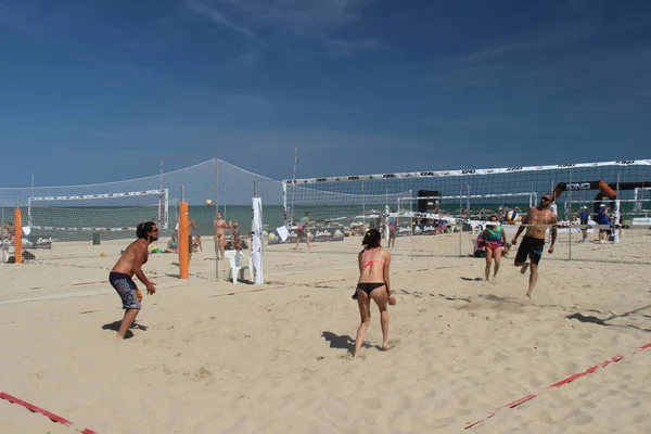 Beach Volleyball Summer Game Par Excellence Least Italy Because Played — Foto Stock