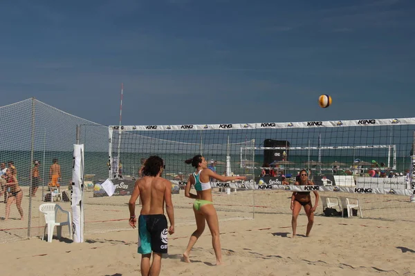 Beach Volley Est Jeu Été Par Excellence Moins Italie Parce — Photo