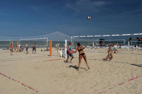 Beach Volley Gioco Estivo Eccellenza Almeno Italia Perché Gioca Spiaggia — Foto Stock