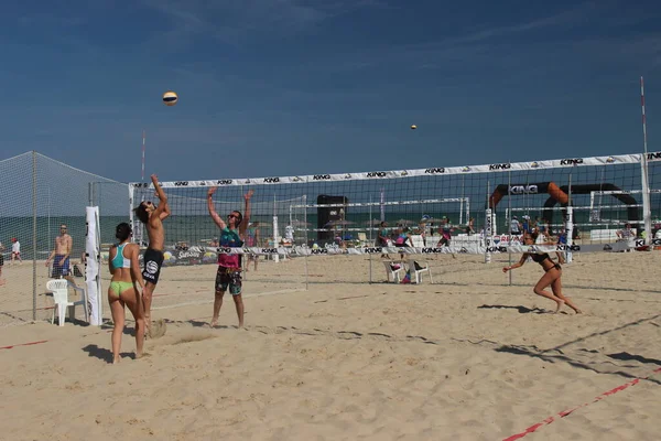 Beach Volleyball Summer Game Par Excellence Least Italy Because Played — Stockfoto