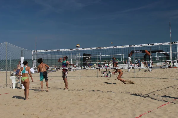 Beach Volley Gioco Estivo Eccellenza Almeno Italia Perché Gioca Spiaggia — Foto Stock