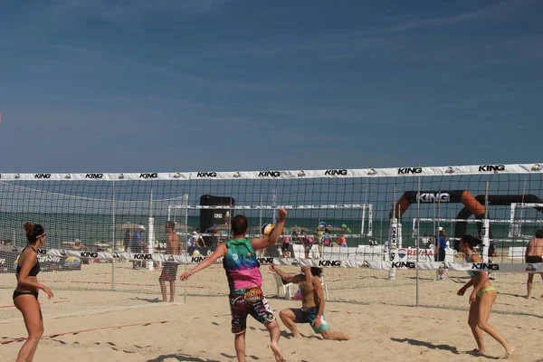 Beach Volleyball Summer Game Par Excellence Least Italy Because Played — Stockfoto