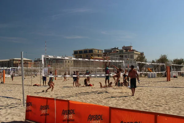 Beach Volleyball Summer Game Par Excellence Least Italy Because Played —  Fotos de Stock