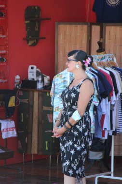 People vintage, is an international music festival focusing on 1950s American music and culture. In the photo: girl dressed in vintage 50s style