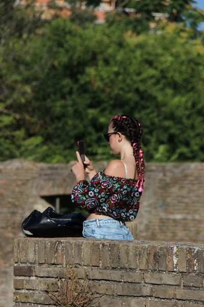 People vintage, is an international music festival focusing on 1950s American music and culture. In the photo: girl dressed in vintage 50s style