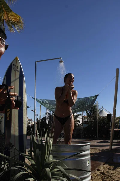 Beauté Sur Plage Gros Plans Plein Beauté Détails Que Seule — Photo