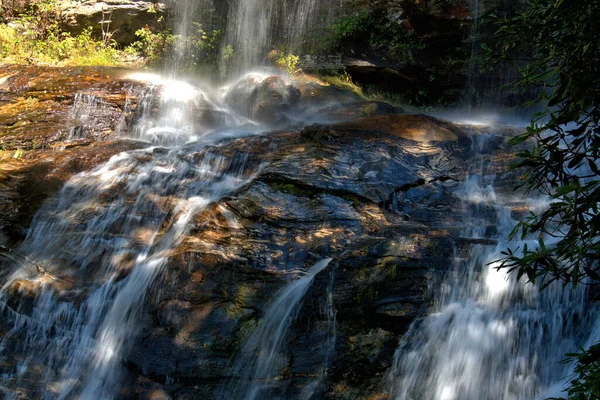 Colores Caída Las Caídas Agua Carolina Del Norte — Foto de Stock