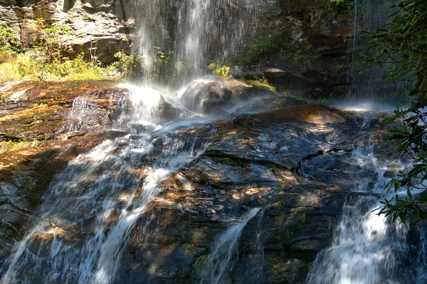 Colores Caída Las Caídas Agua Carolina Del Norte — Foto de Stock