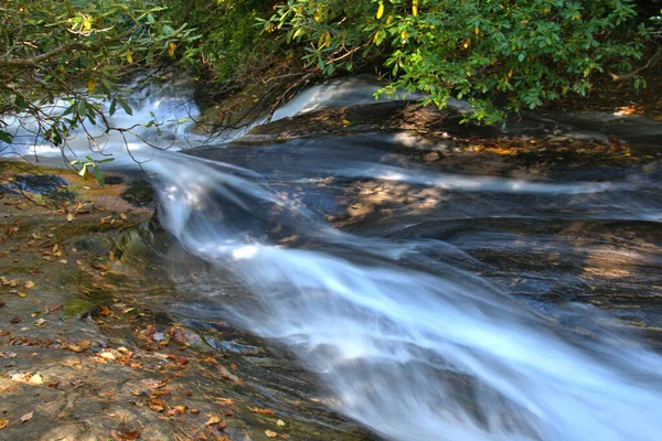 Queda Cores Quedas Água Carolina Norte — Fotografia de Stock