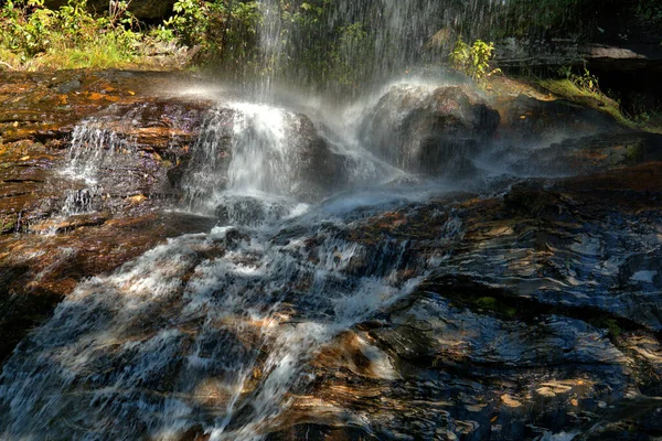 Fall Colors Water Falls North Carolina — Stock Photo, Image