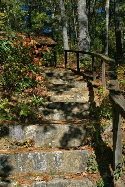 Herbstfarben Umgeben Wasserfälle North Carolina — Stockfoto