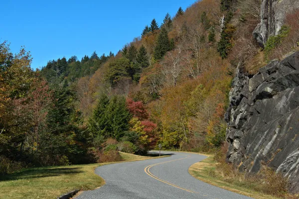 Scénická Barva Pádu Blue Ridge Parkway — Stock fotografie