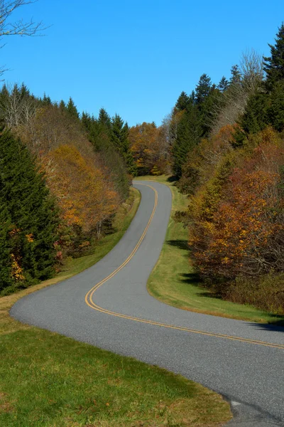 Couleurs Automne Scéniques Sur Promenade Blue Ridge — Photo