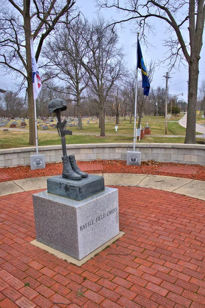 Battle Cross Memorial Los Veteranos Estadounidenses Que Han Servido Perdido — Foto de Stock