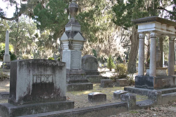 Bonaventure Cemetery Fue Votado Entre Los Cementerios Más Bellos Del — Foto de Stock