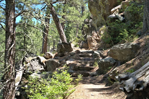 Wandelpad Omhoog Steile Rotsachtige Canyon Richel — Stockfoto