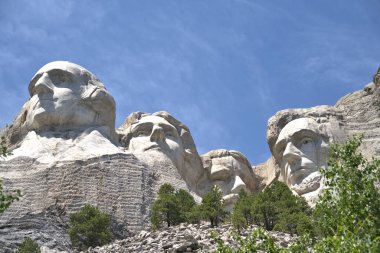 Rushmore Dağı Ulusal Anıtı 'nın yakın görüntüsü