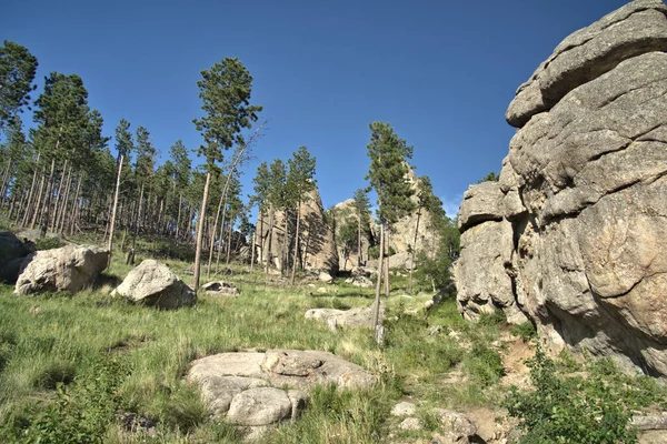 Scenic View Blue Sky Rocky Terrain — ストック写真